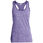 WORK365 Block Logo (White) Moisture Wicking Electric Heather Racerback Tank