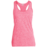 WORK365 Block Logo (White) Moisture Wicking Electric Heather Racerback Tank