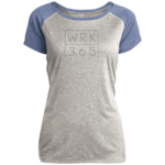 WORK365 Block Logo (Black) Ladies Heather Performance T-Shirt