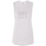 WORK365 Block Logo (White) Ladies' Flowy Muscle Tank