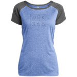 WORK365 Block Logo (Black) Ladies Heather Performance T-Shirt