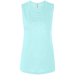 WORK365 Block Logo (White) Ladies' Flowy Muscle Tank