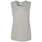 WORK365 Block Logo (White) Ladies' Flowy Muscle Tank